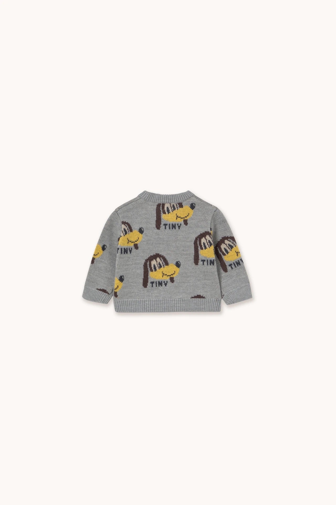 DOGS BABY CARDIGAN - MEDIUM GREY HEATHER
