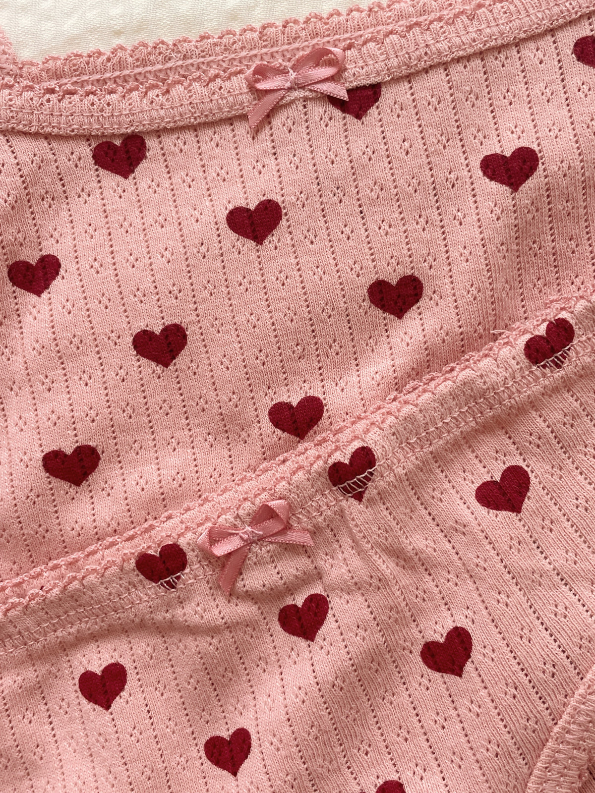 MINNIE UNDERWEAR GOTS - AMOUR ROUGE