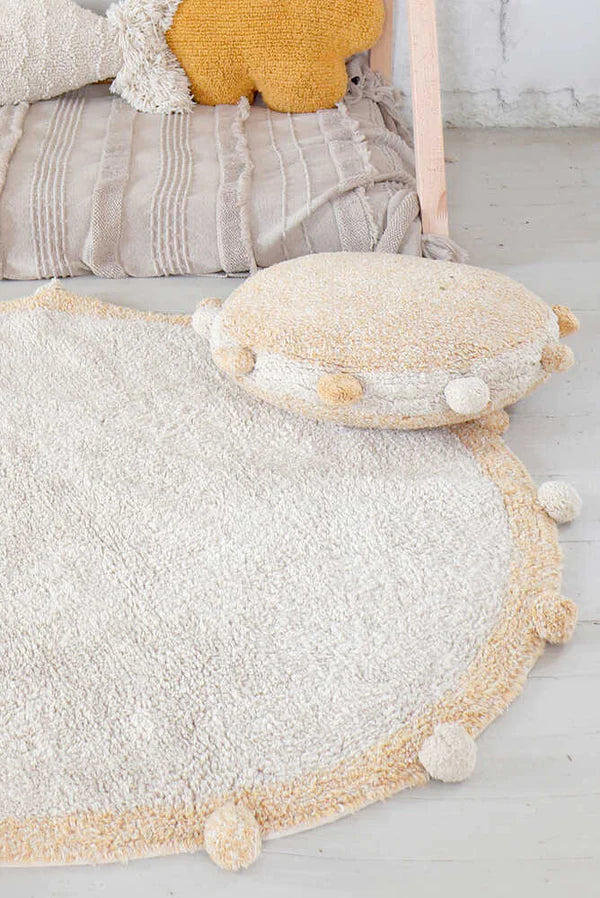 FLOOR CUSHION BUBBLY HONEY