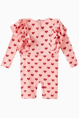 MANUCA FRILL ONESIE GRS - AMOUR PINK