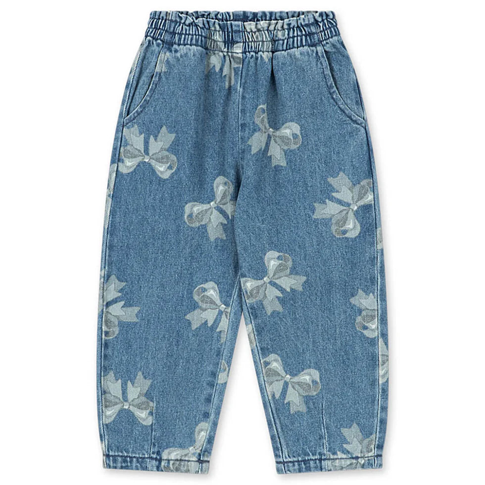 MAGOT FRILL PANTS GOTS - BELLA BOW BLU