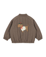 Juno Terry Bomber Jacket Walnut