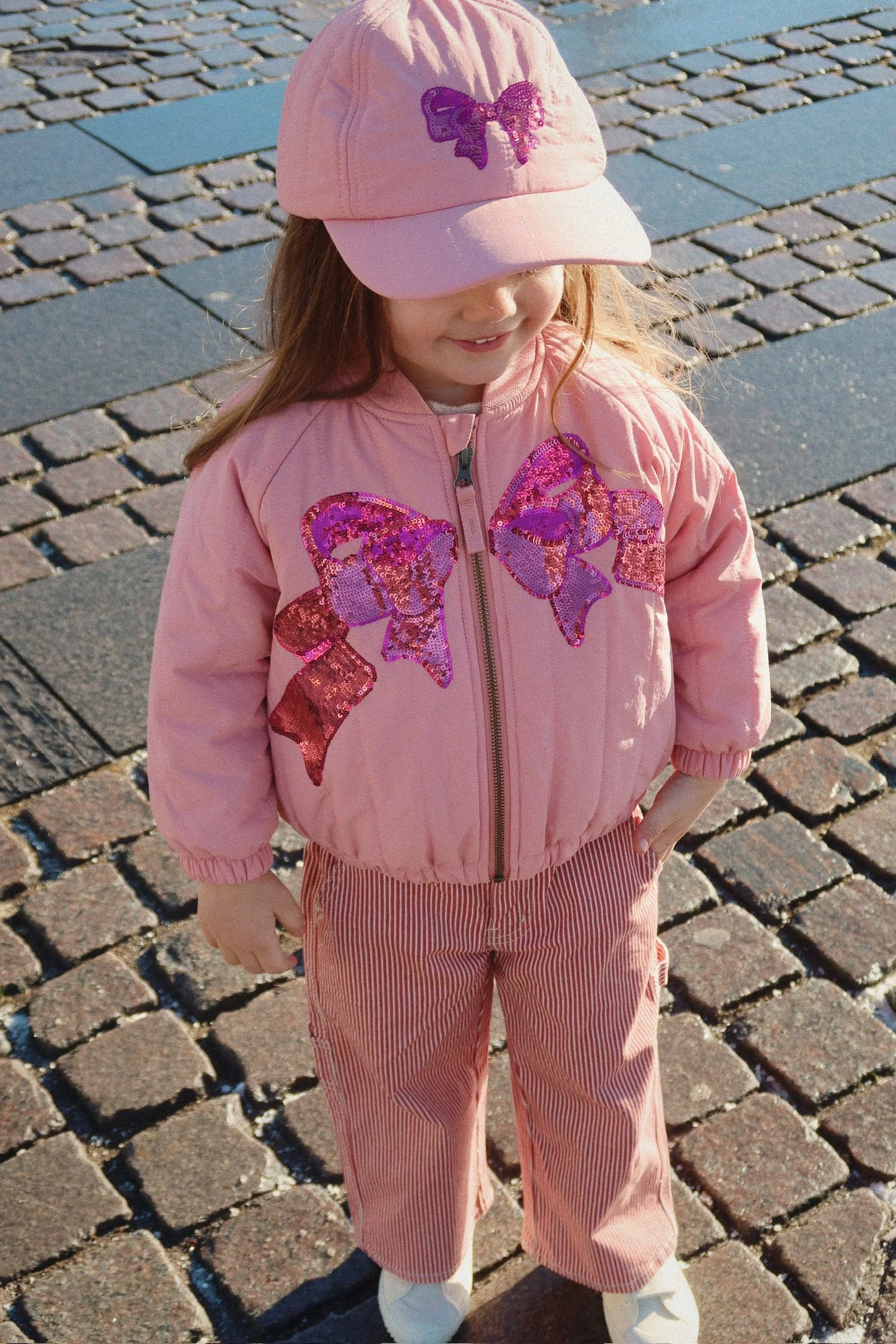 JUNO SEQUIN BOMBER JACKET - ROSETTE