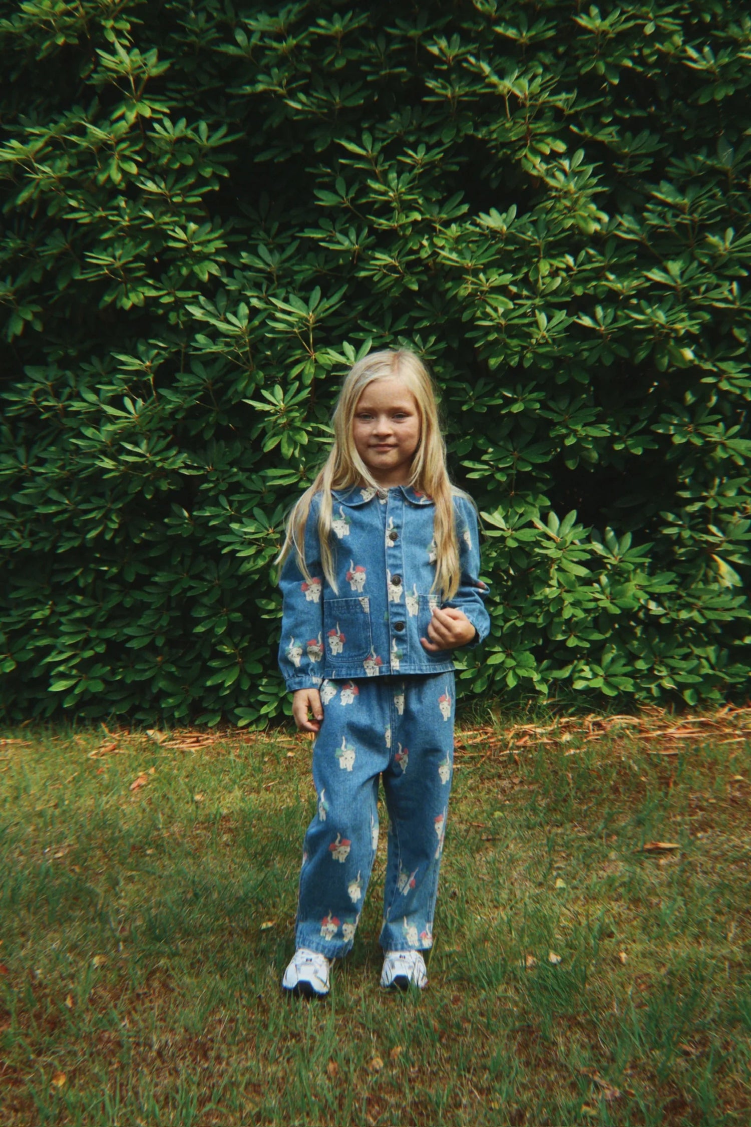 MAGOT PANTS - BOW KITTY DENIM