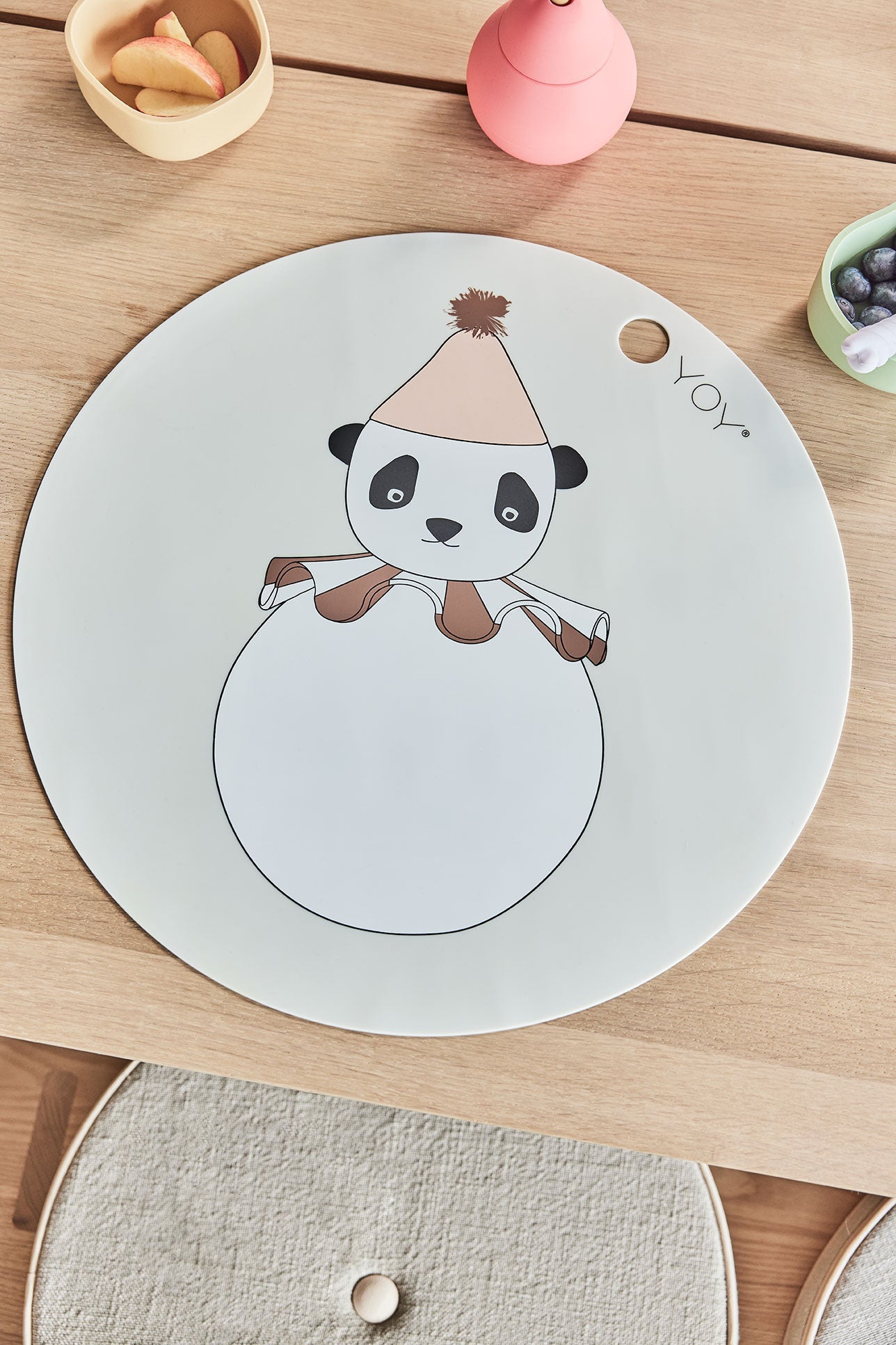 PLACEMAT PANDA POMPOM