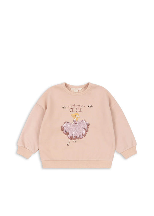 LOU GLITTER SWEAT SHIRT OCS - CAMEO ROSE