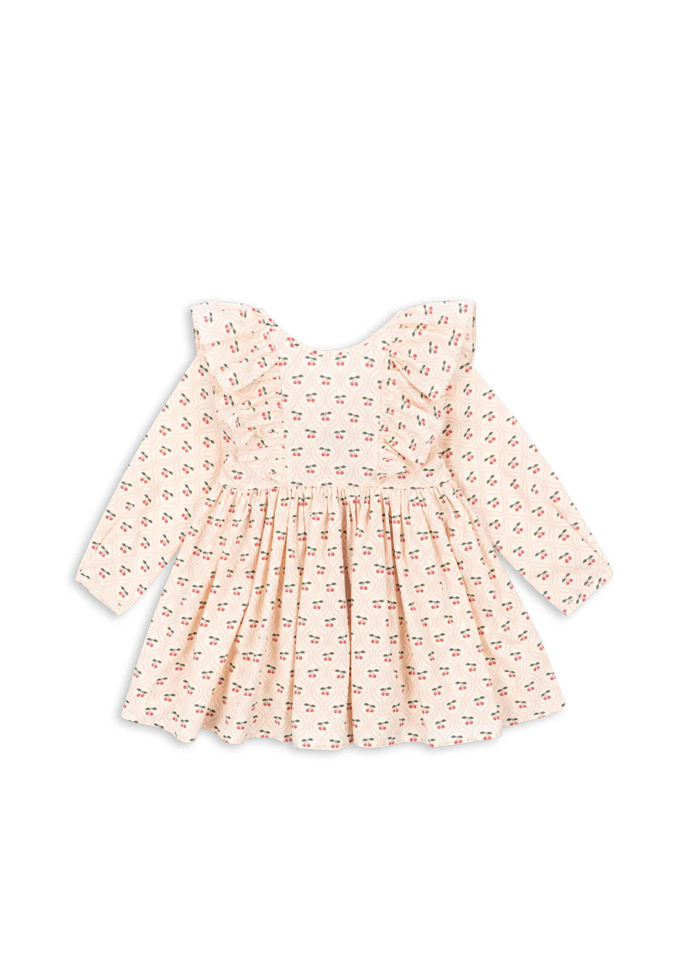CIANNA LS BOW DRESS GOTS - CHERRY PINK MOTIF
