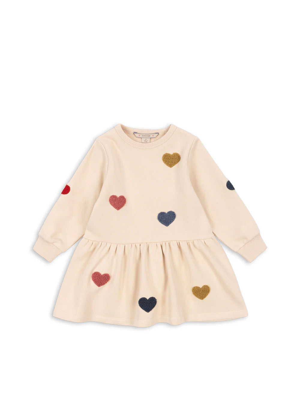 LOU TERRY SWEAT DRESS OCS - MULTI HEART