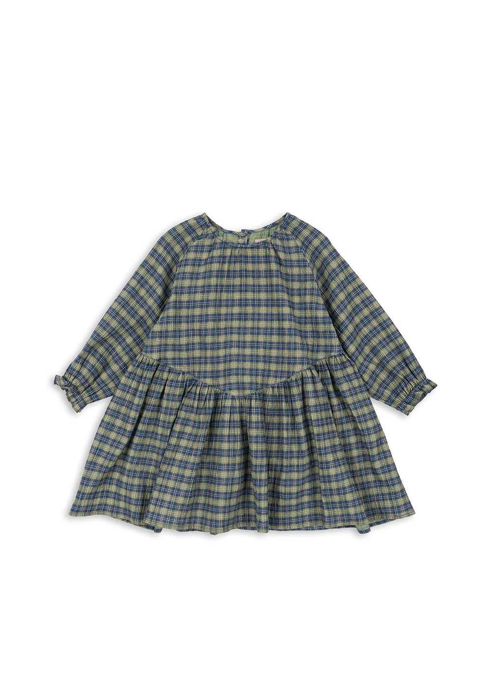 TERRE DRESS GOTS - LAUREL BLUE CHECK