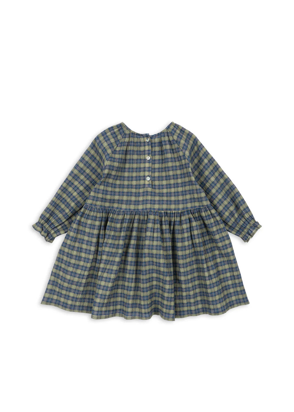 TERRE DRESS GOTS - LAUREL BLUE CHECK
