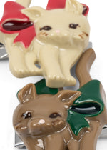 2 PACK KITTEN HAIR CLIP - BOW KITTY