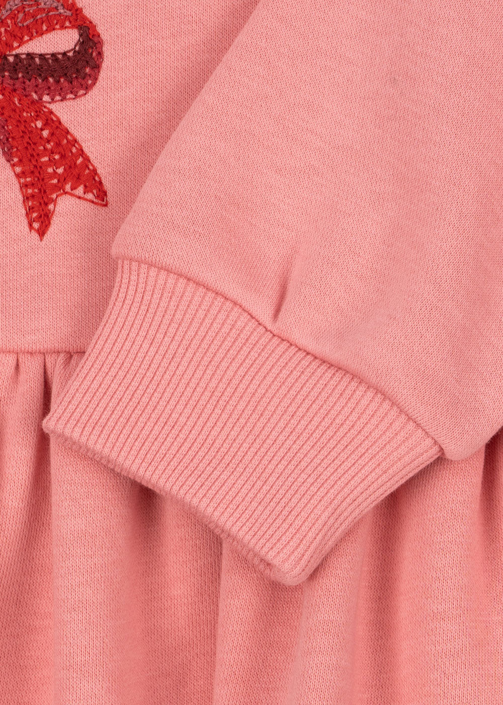 LOU BOW SWEAT DRESS - STRAWBERRY ICE