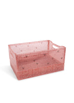 2 Pack Glitter Storage Box Sparkling Blush