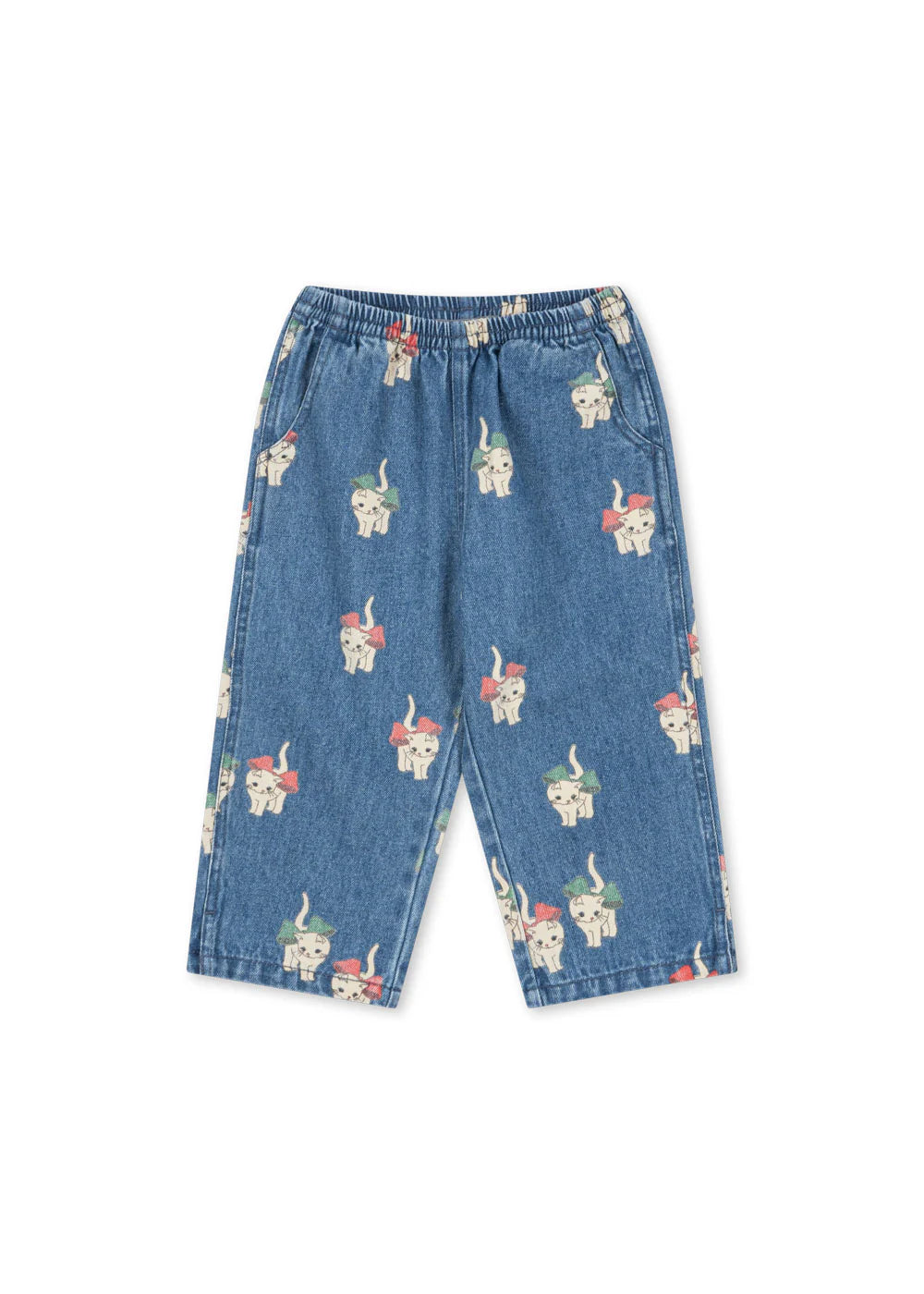MAGOT PANTS - BOW KITTY DENIM