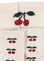 2 PACK JACQUARD CHERRY SOCK - CHERRY MIX