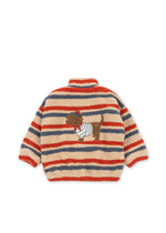Jody Embroidery Teddy Jacket Tangerine Stripe