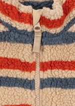 Jody Embroidery Teddy Jacket Tangerine Stripe