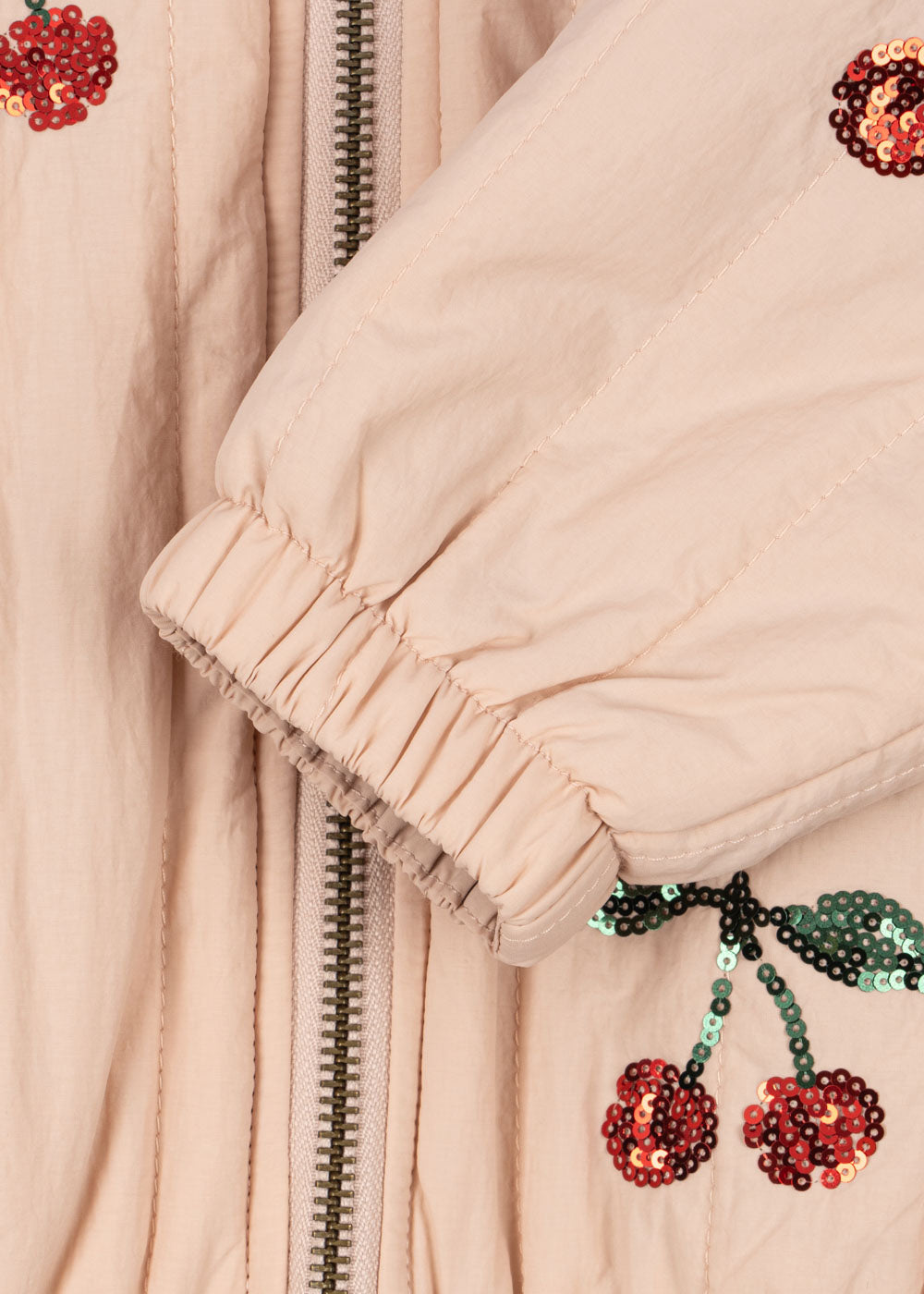 Juno Sequin Bomber Jacket Cameo Rose