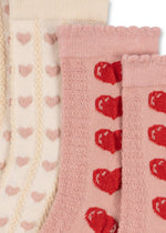 2 Pack Heart Jaquard Socks Heart Mix
