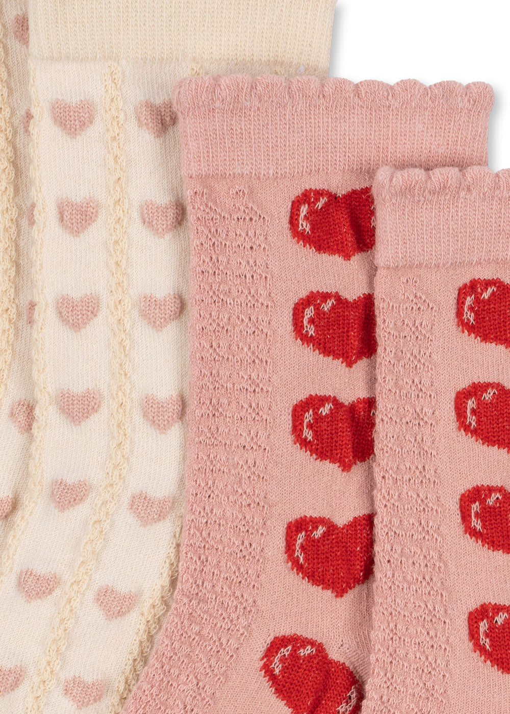 2 Pack Heart Jaquard Socks Heart Mix