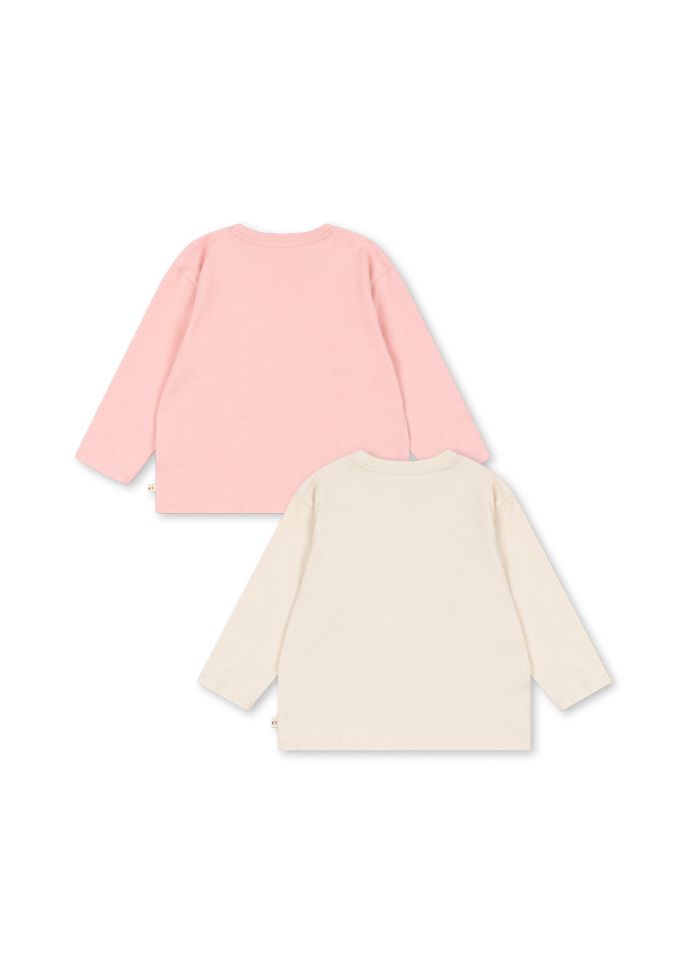 2 VNT. LIN ILGARANKOVIŲ MARŠKINĖLIŲ GOTS - PINK DOLPHIN/ANTIQUE WHITE