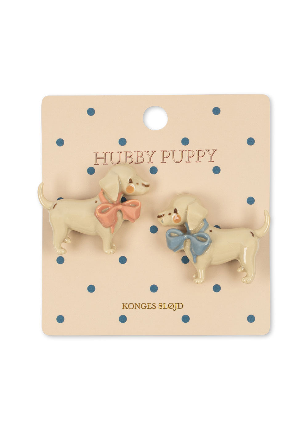 2 PACK PUPPY HAIR CLIP - CREME BRULEE