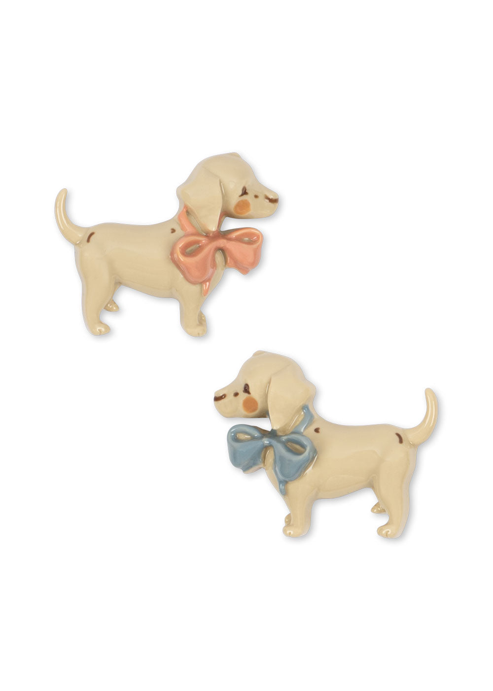 2 PACK PUPPY HAIR CLIP - CREME BRULEE