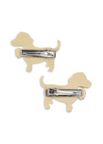 2 PACK PUPPY HAIR CLIP - CREME BRULEE