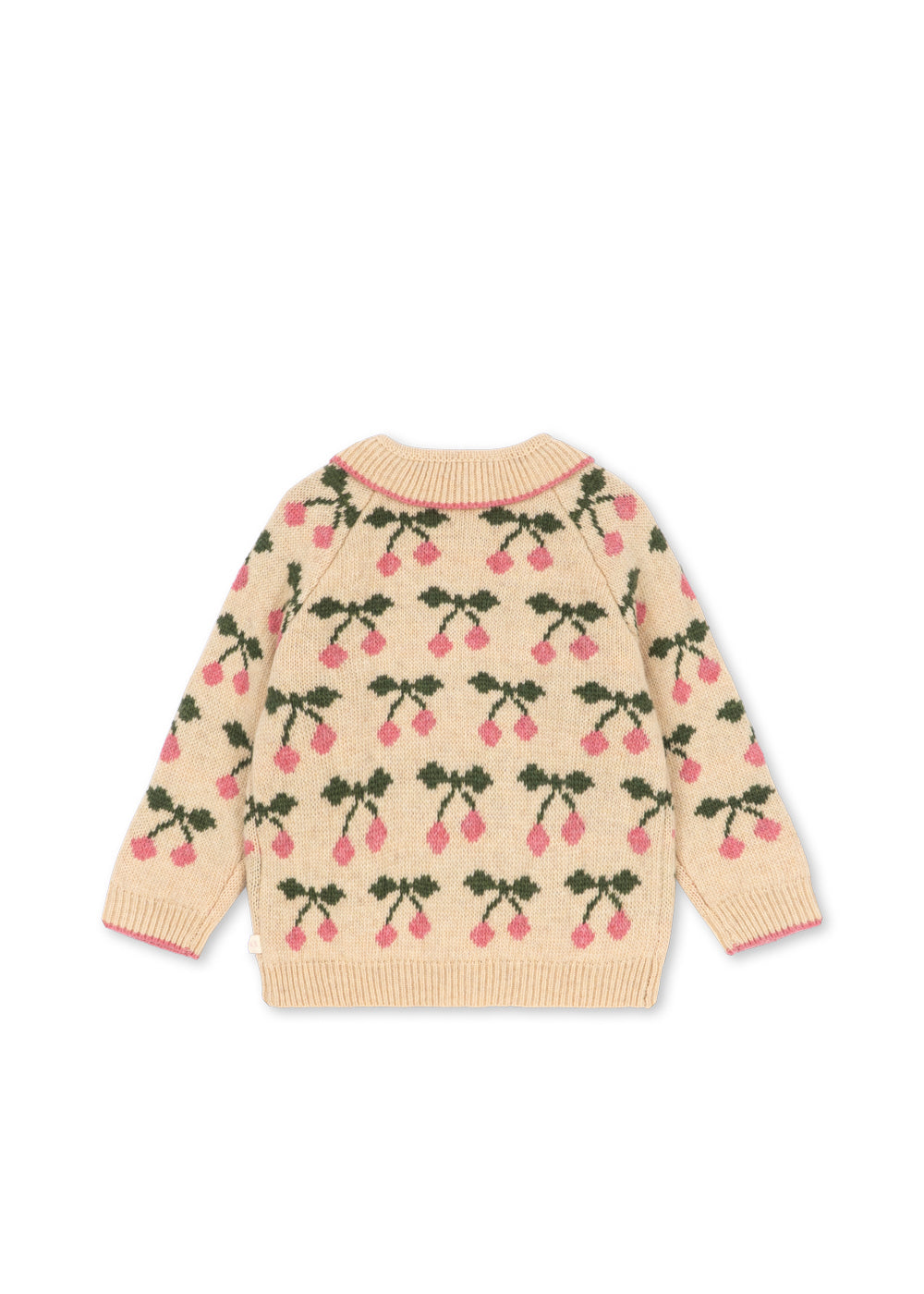 BELOU COLLAR CARDIGAN - Cherry