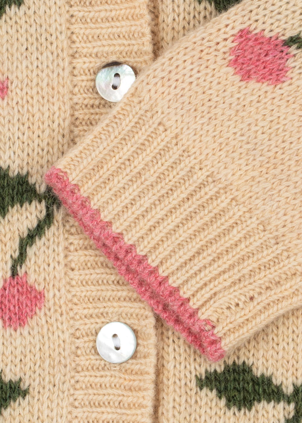 BELOU COLLAR CARDIGAN - Cherry