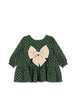 ELIN LONG SLEEVE BOW DRESS dot marseille