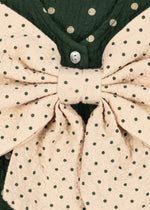 ELIN LONG SLEEVE BOW DRESS dot marseille