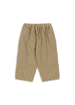 KIM SLIT PANTS GOTS - Avocado Check detail