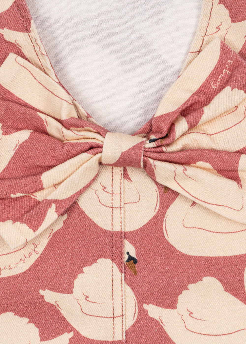 Magot Bow Dress Swan Rose detail