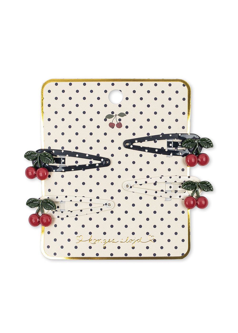 4 PACK CHERRY DOT HAIR CLIP - MULTI