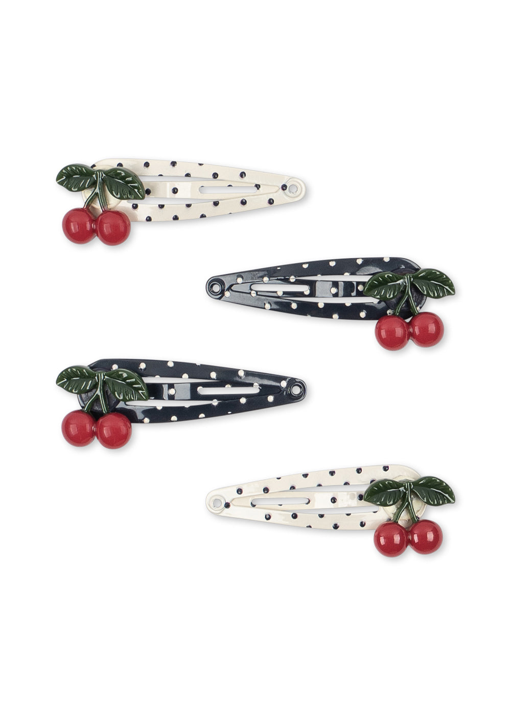 4 PACK CHERRY DOT HAIR CLIP - MULTI