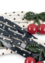 4 PACK CHERRY DOT HAIR CLIP - MULTI