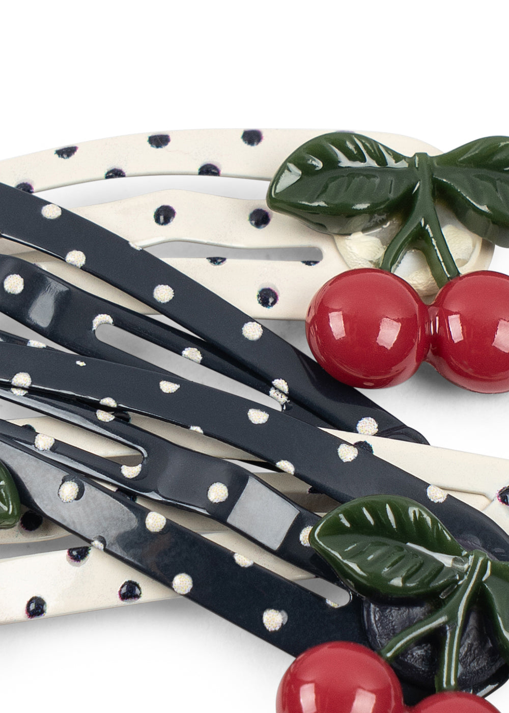 4 PACK CHERRY DOT HAIR CLIP - MULTI