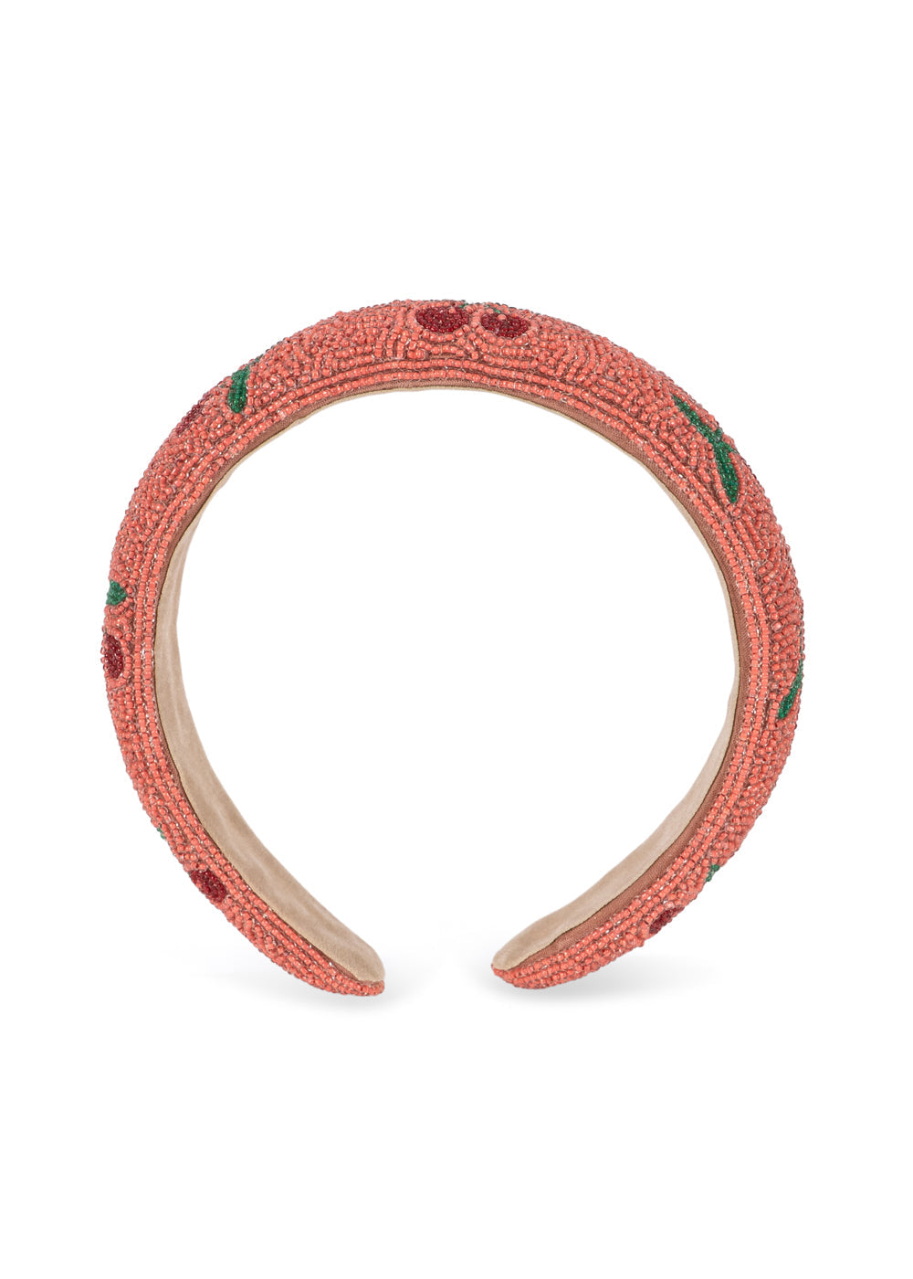 BEADED HAIRBRACE - CHERRY