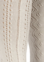 WOOL POINTELLE TIGHTS - OFF WHITE