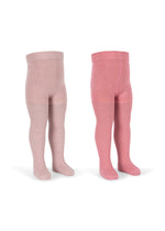 2 Pack Rib Glitter Tights - Rose Mix detail
