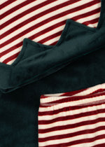CHRISTMAS ELF COSTUME GRS - GREENER PASTURES/RED DAHLIA STRIPE