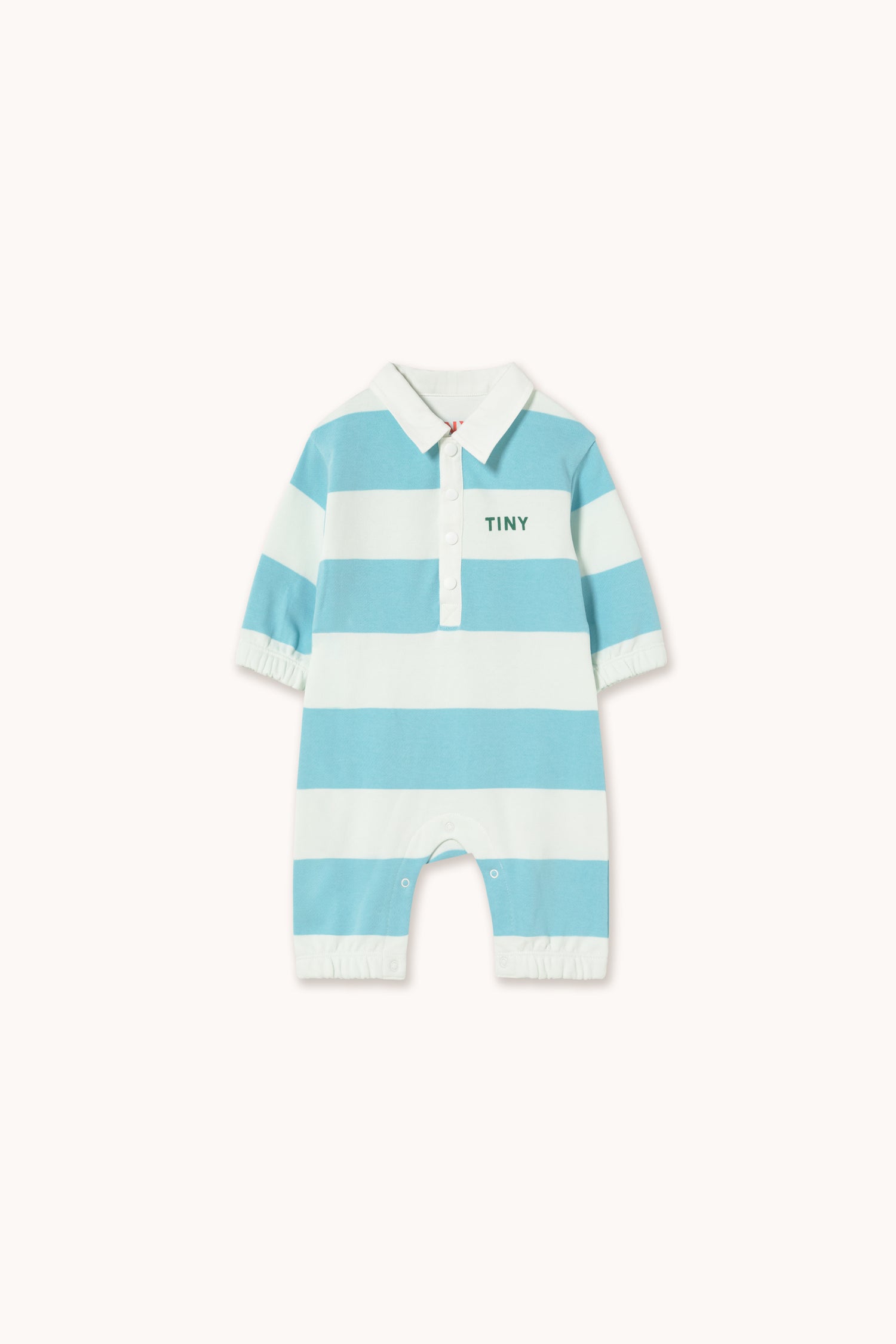 CYAN STRIPES POLO ONE-PIECE