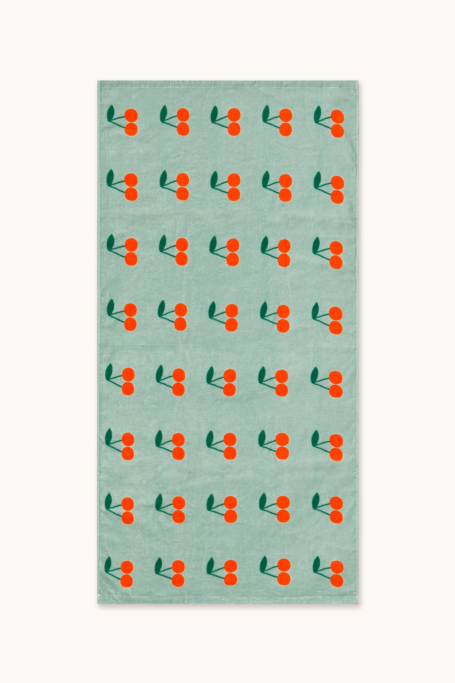 CHERRIES TOWEL - WASHED EMERALD