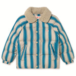 BLUE RETRO STRIPES PADDED JACKET