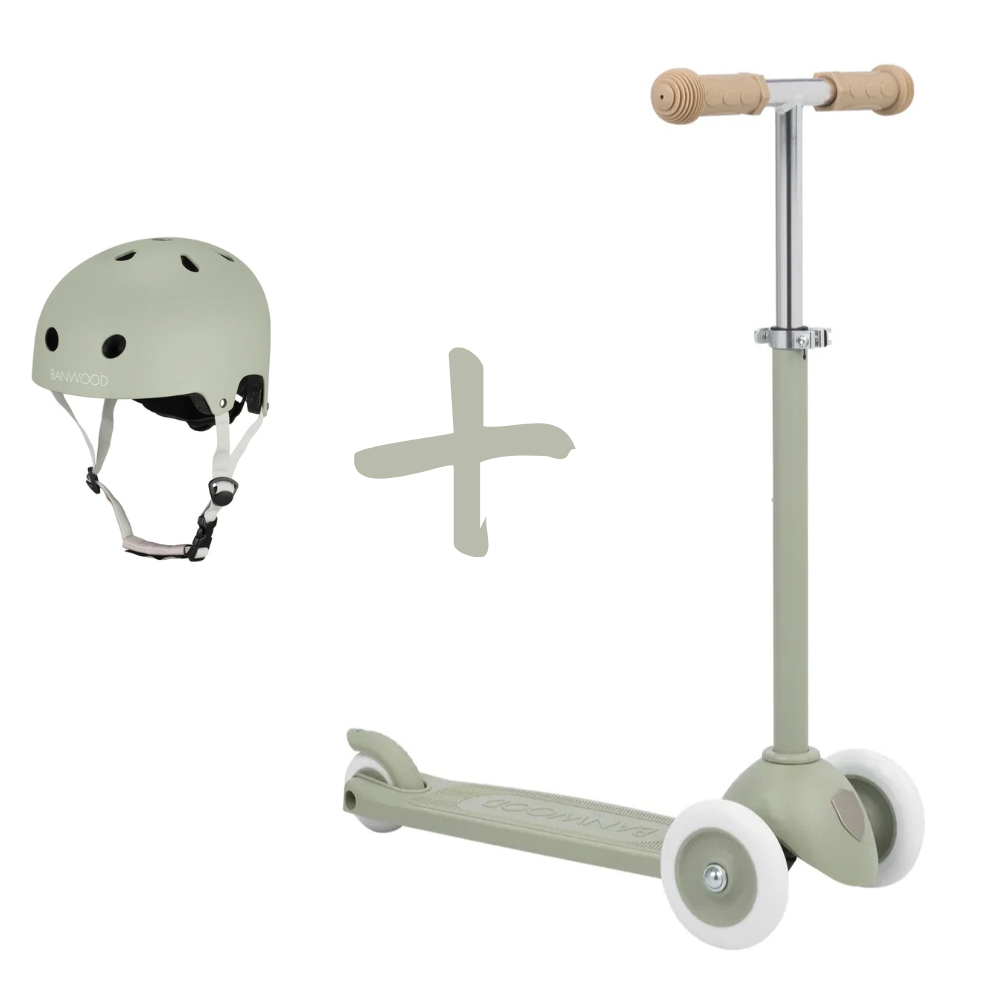 ECO SCOOTER & HELMET - OLIVE