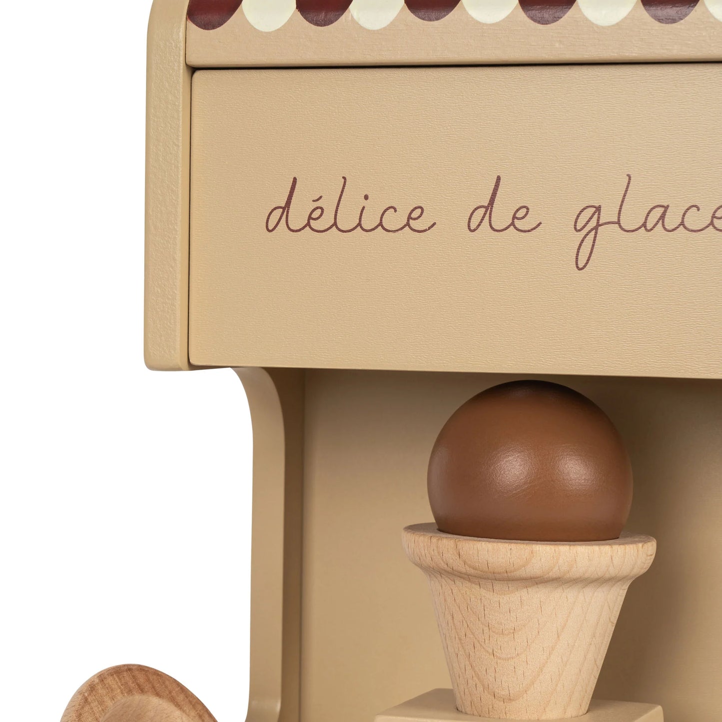 WOODEN ICE CREAM MAKER - BEIGE