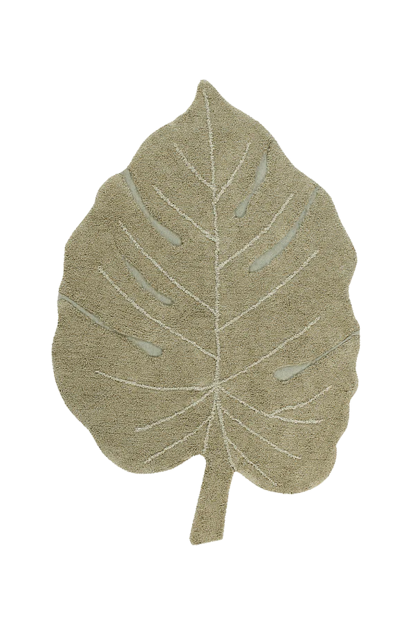 WASHABLE RUG MONSTERA OLIVE