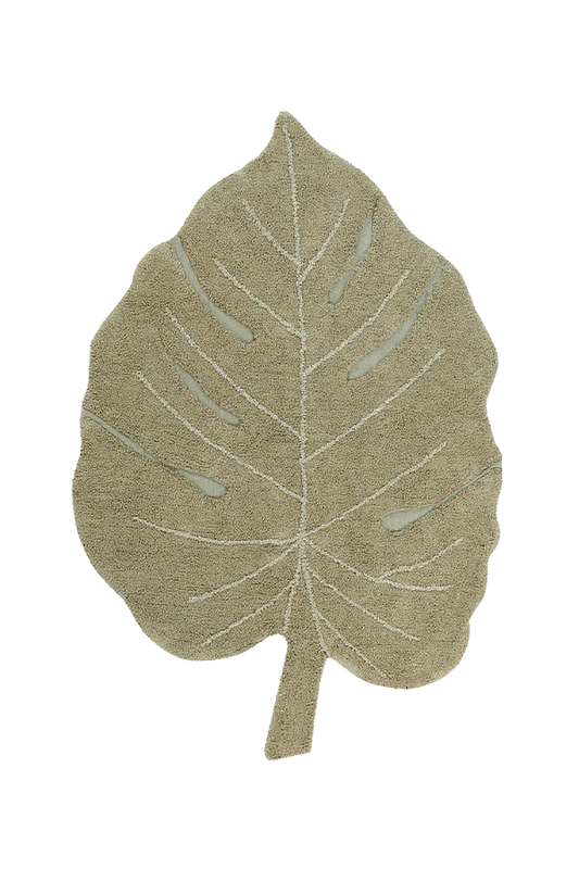 WASHABLE RUG MONSTERA OLIVE