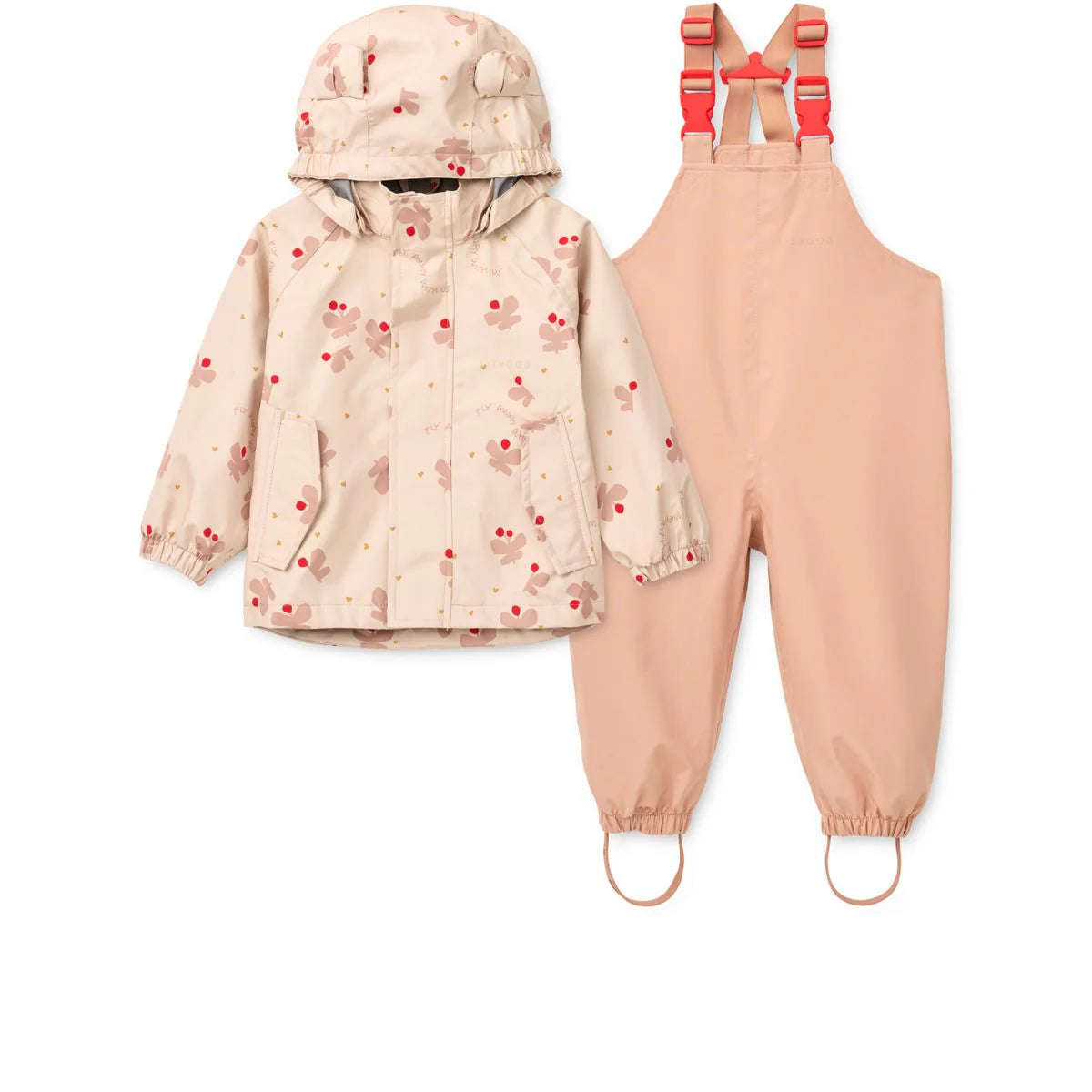 MANU RAINWEAR SET - BUTTERFLY / APPLE BLOSSOM